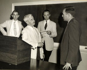 Gwynn and Blotner with Faulkner at the University of Virginia